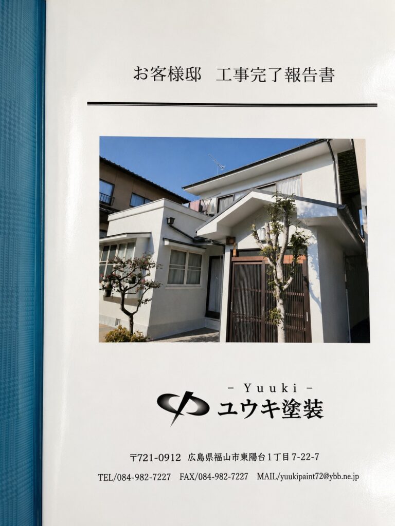 外壁塗装工事中の作業内容を写真で記録