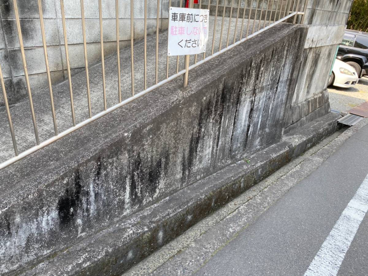 長年の藻・コケ・カビの黒ずみ汚れを洗浄し美観再生