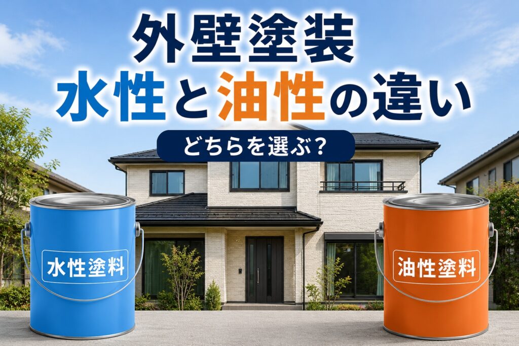 【2026年版】外壁塗装の水性塗料と油性塗料の違いとは？メリット・デメリットをプロが解説
