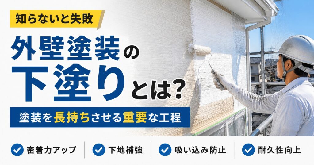 【2026年版】外壁塗装の下塗りとは？役割・種類・必要性を解説