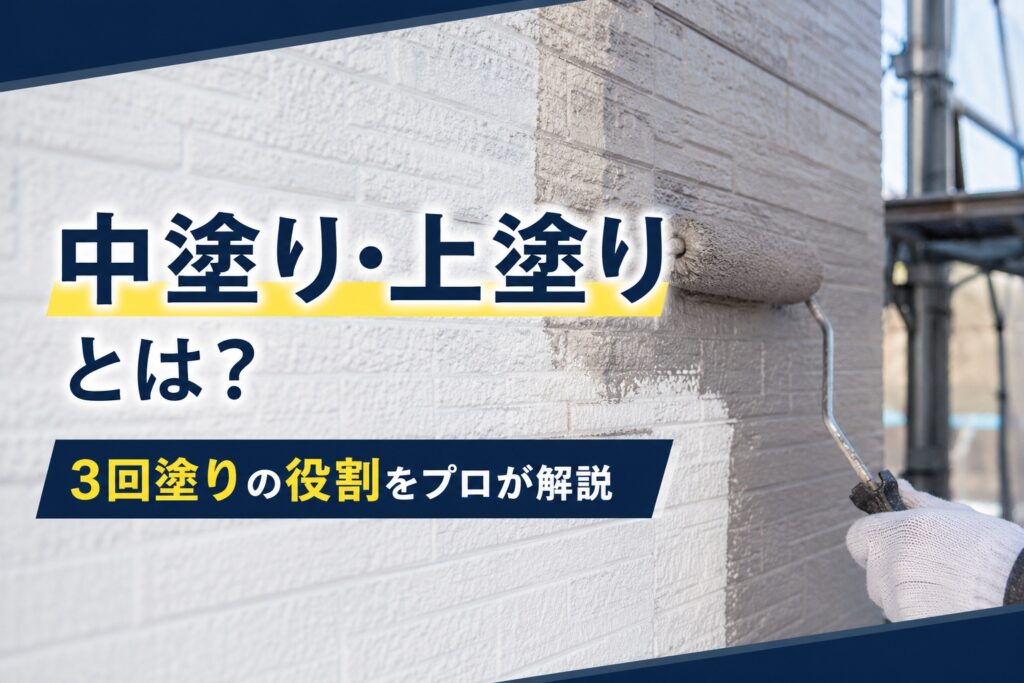 【2026年版】外壁塗装の中塗り・上塗りとは？下塗りとの違いと役割を解説