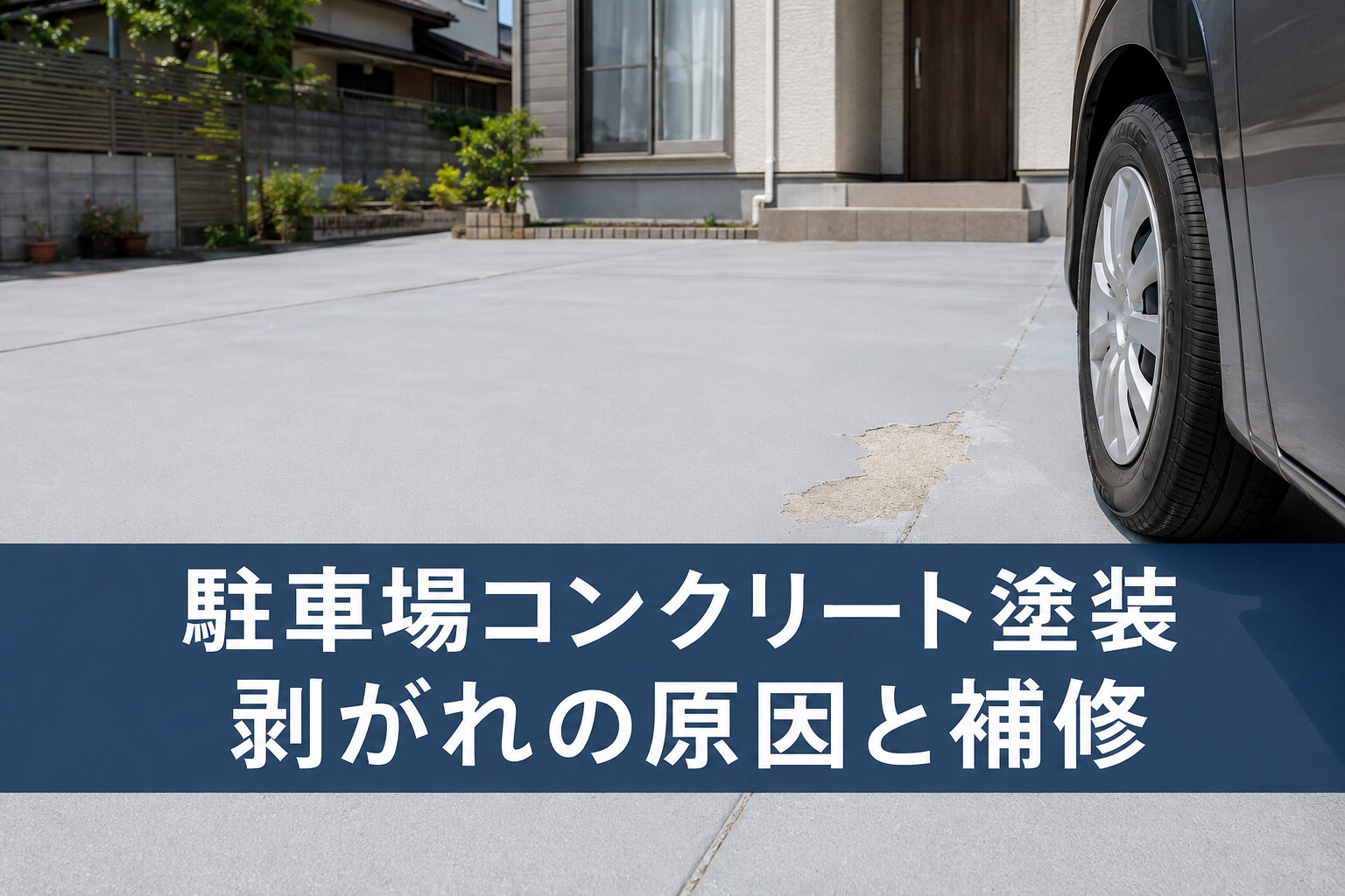 【2026年版】駐車場のコンクリート塗装が剥がれる原因｜補修方法と塗り直しの判断基準