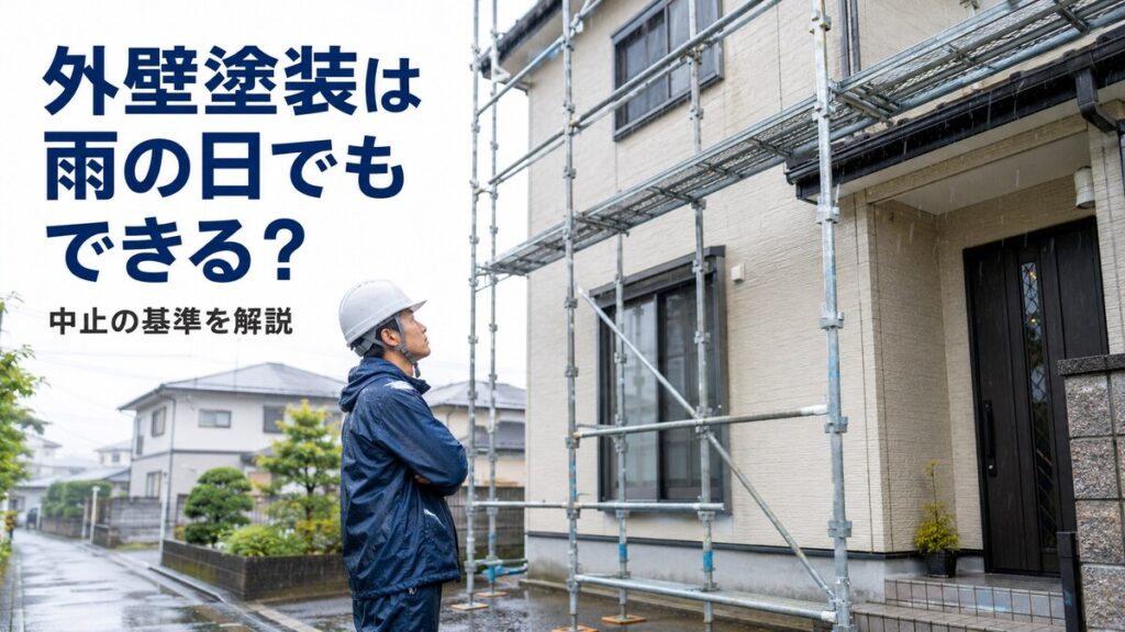 【2026年版】外壁塗装は雨の日でもできる?中止の基準と工期への影響をプロが解説