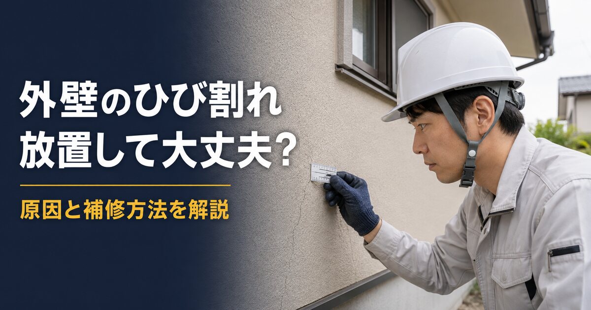 【2026年版】外壁のひび割れ（クラック）とは？原因・補修方法・放置するリスクを解説