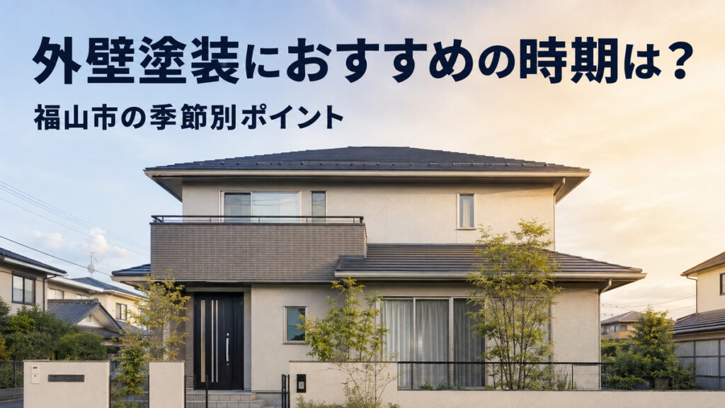 【福山市】外壁塗装におすすめの時期とは?春・夏・秋・冬それぞれのメリット・デメリットをプロが解説