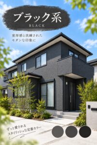 ブラック系の外壁を使用した戸建住宅のイメージ