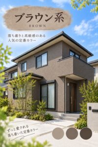 ブラウン系の外壁を使用した戸建住宅のイメージ