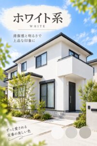 ホワイト系の外壁を使用した戸建住宅のイメージ