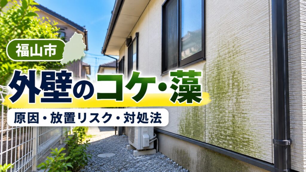 福山市で外壁にコケ・藻が生える原因は？放置リスクと対処法