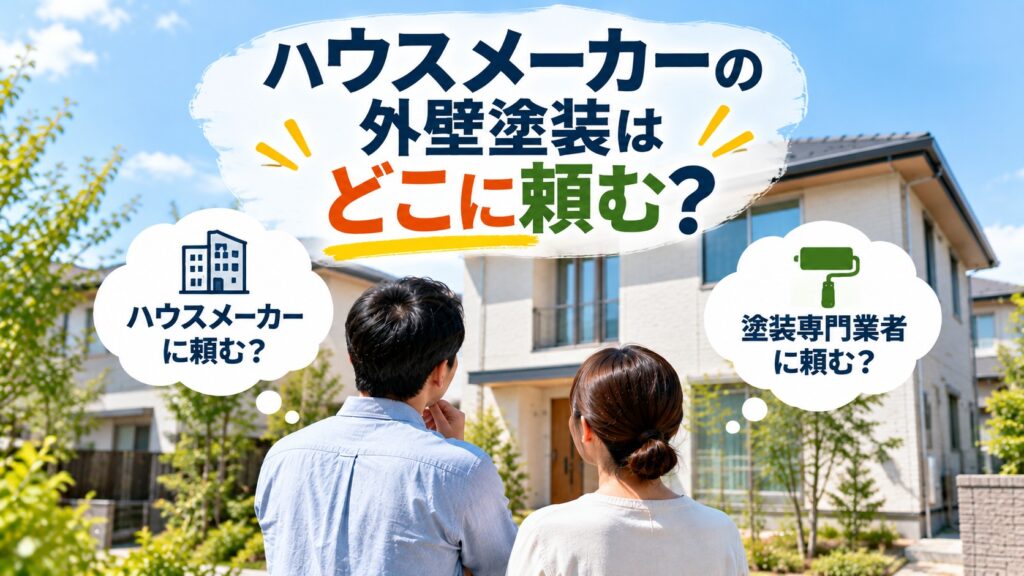 【2026年版】ハウスメーカーの外壁塗装はどこに頼む?費用・保証・専門業者との違いを解説