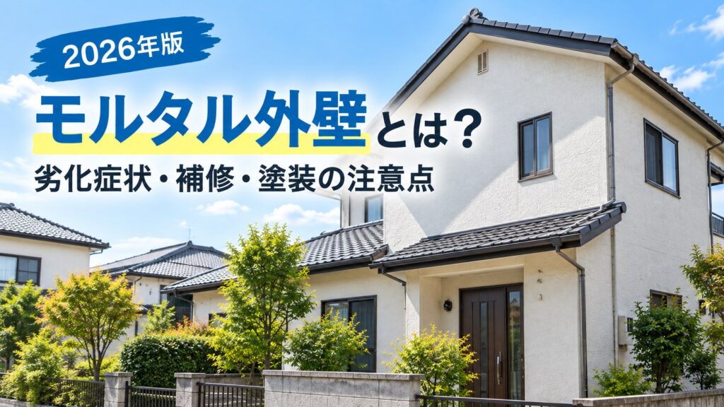 【2026年版】モルタル外壁とは？劣化症状・補修方法・塗装時の注意点を解説