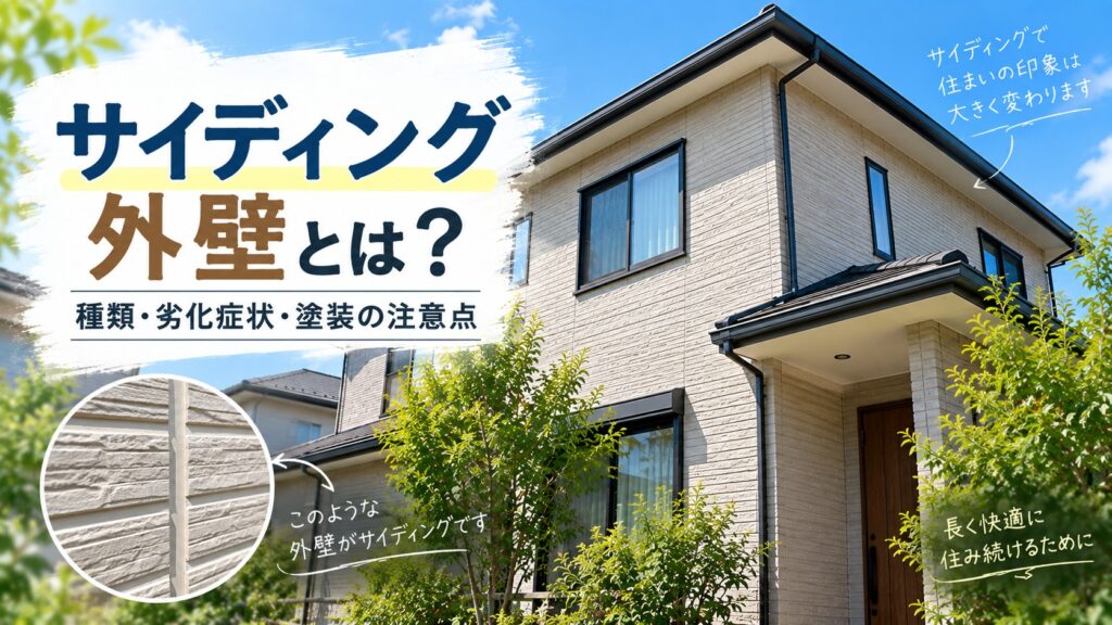 【2026年版】サイディング外壁とは?種類・劣化症状・塗装時の注意点を解説